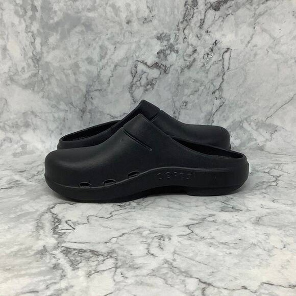 Oofos Mens 5 Womens 7 Black Oocloog Recovery Clog Mule Slip On Comfort H1-1 - Picture 4 of 9